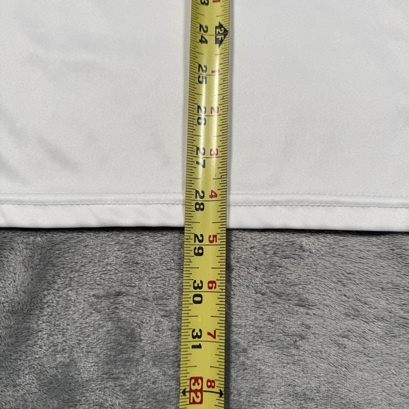 Collars & Co. Polo Shirt Mens Medium White Dress Collar Polyester Performance - Picture 8 of 9